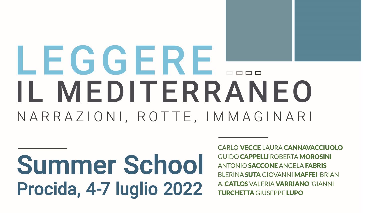 Summer School &quot;Leggere il Mediterraneo&quot;